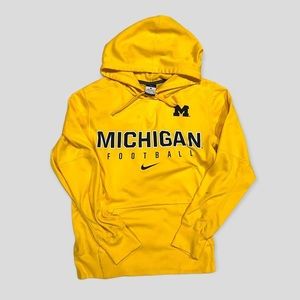 NIKE THERMA FIT DRAWSTRING MICHIGAN FOOTBALL HOODIE SWEATSHIRT SZ S